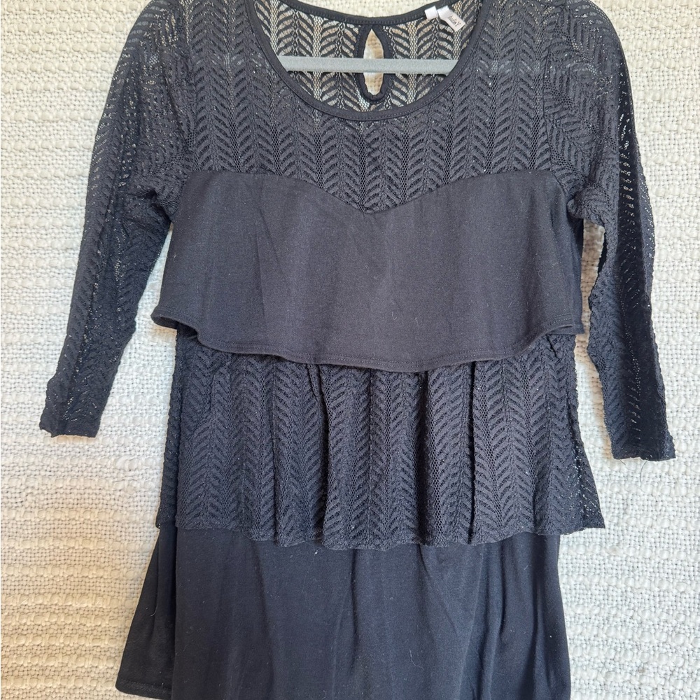 Studio Y Black Lace Detail Garment